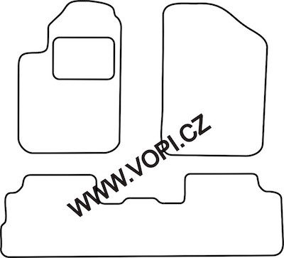 Autokoberce Peugeot Partner combi koberec vcelku 1997-2006 Royalfit (3618)